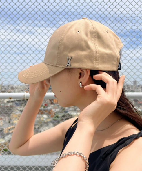 VARZAR(バザール)/Stud logo over fit ball cap/スタッズ ロゴ オーバーフィット ベースボール キャップ | IL5221041 | ベージュ