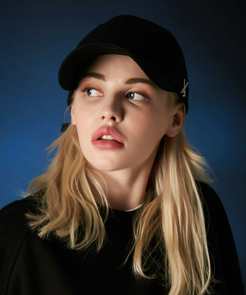 VARZAR(バザール)/Stud logo over fit ball cap/スタッズ ロゴ オーバーフィット ベースボール キャップ | IL5221041 | ブラック