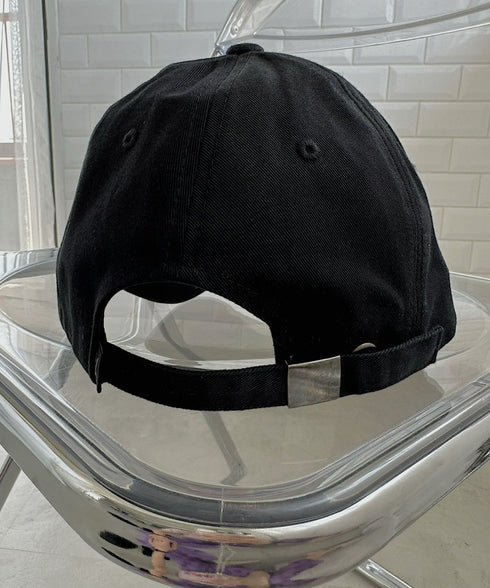 VARZAR(バザール)/Stud logo over fit ball cap/スタッズ ロゴ オーバーフィット ベースボール キャップ | IL5221041 | ブラック