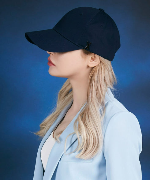 VARZAR(バザール)/Stud logo over fit ball cap/スタッズ ロゴ オーバーフィット ベースボール キャップ | IL5221041 | ネイビー