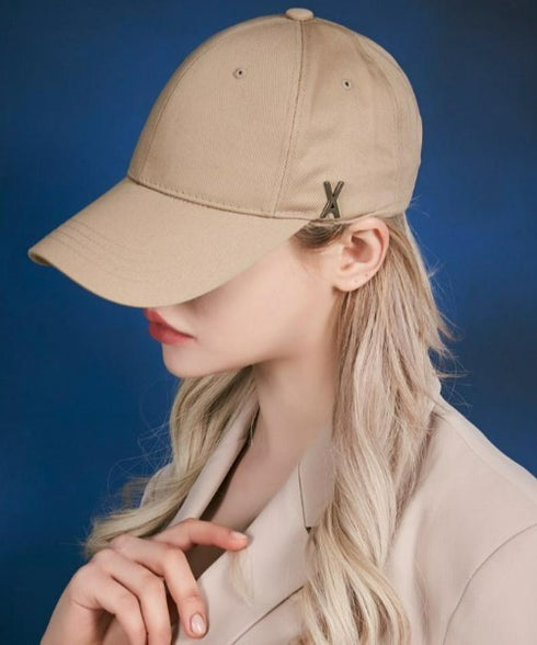 VARZAR(バザール)/Stud logo over fit ball cap/スタッズ ロゴ オーバーフィット ベースボール キャップ | IL5221041 | ベージュ