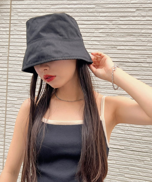 VARZAR(バザール)/Stud drop over fit bucket hat/スタッズ ドロップ オーバーフィット バケットハット | IL5221042 | ブラック