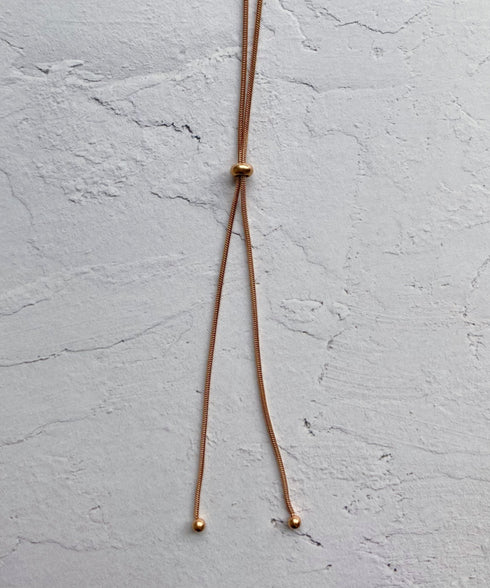 【ステンレス】スライダーボウタイロングネックレス | IS4221732 | ピンク