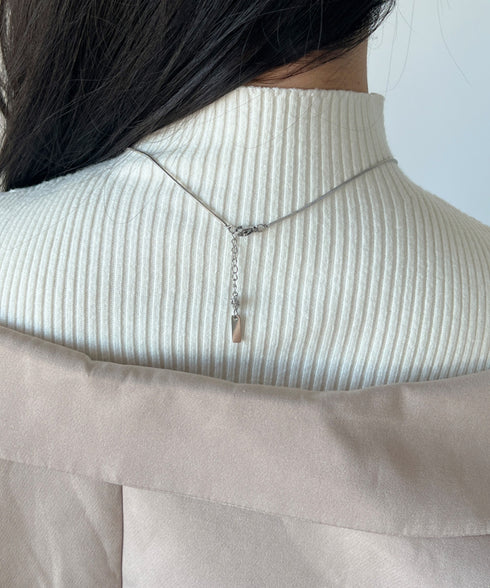 【ステンレス】スライダーボウタイロングネックレス | IS4221732 | シルバー