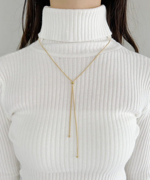 【ステンレス】スライダーボウタイロングネックレス | IS4221732 | ゴールド