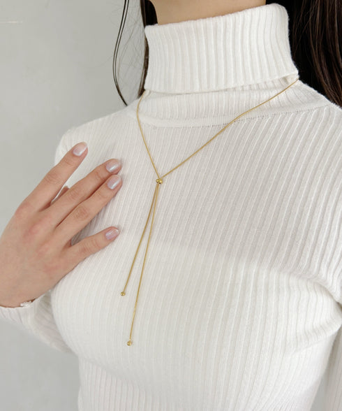 【ステンレス】スライダーボウタイロングネックレス | IS4221732 | ゴールド