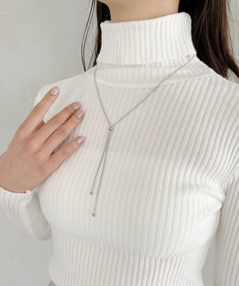 【ステンレス】スライダーボウタイロングネックレス | IS4221732 | シルバー