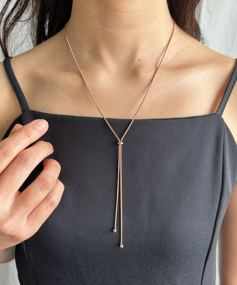 【ステンレス】スライダーボウタイロングネックレス | IS4221732 | ゴールド