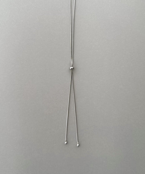 【ステンレス】スライダーボウタイロングネックレス | IS4221732 | シルバー