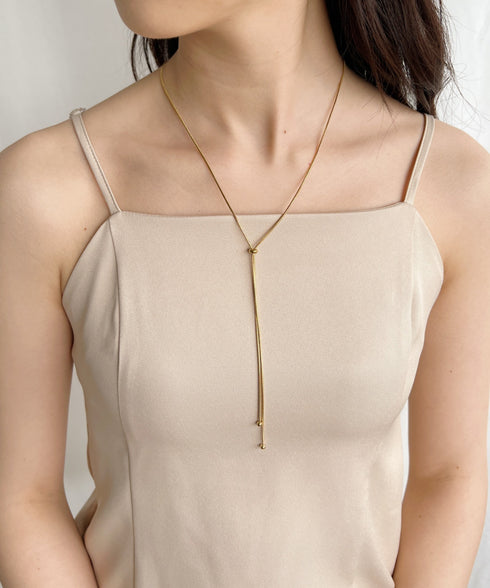 【ステンレス】スライダーボウタイロングネックレス | IS4221732 | ゴールド