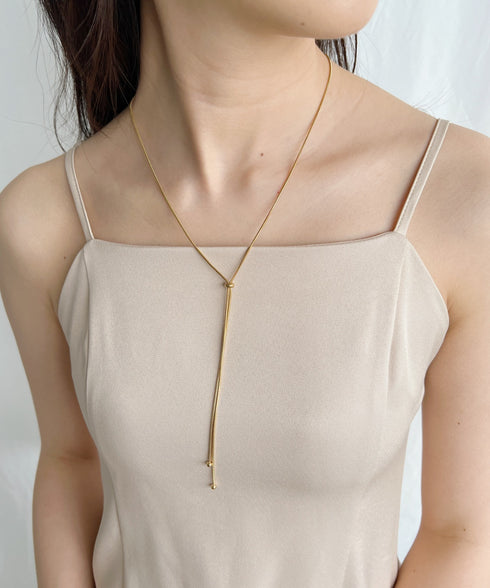 【ステンレス】スライダーボウタイロングネックレス | IS4221732 | ゴールド