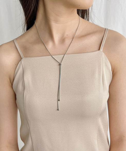 【ステンレス】スライダーボウタイロングネックレス | IS4221732 | シルバー