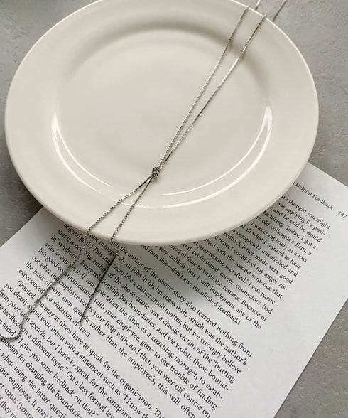 ノットチェーンロングネックレス | IS4221817 | シルバー