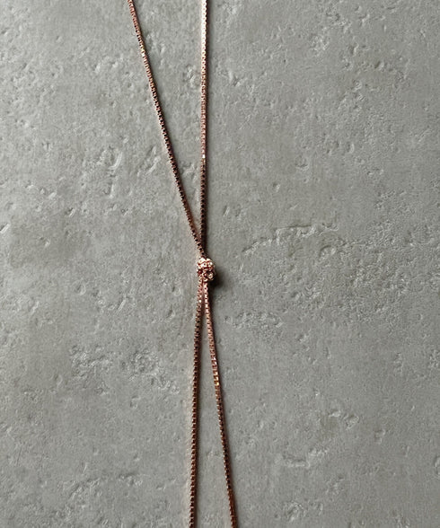 ノットチェーンロングネックレス | IS4221817 | ピンク