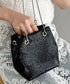 glitter metallic shoulder Bag/グリッターメタリック巾着ショルダーバッグ パーティーバッグ | CL1221909 | ブラック