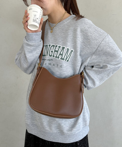 leather big belt shoulder bag/PU太ベルトショルダーバッグ | CL1221910 | ブラウン