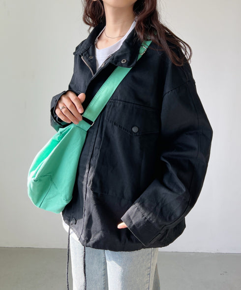 アジャスターベルト ユニセックス ビッグキャンバスショルダーバッグ / A4収納可能 | CL1221930 | グリーン