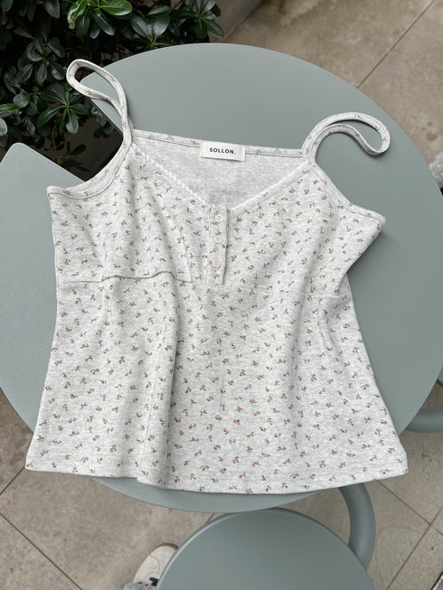 小花柄フレアキャミソール | SL2251660 | グレー