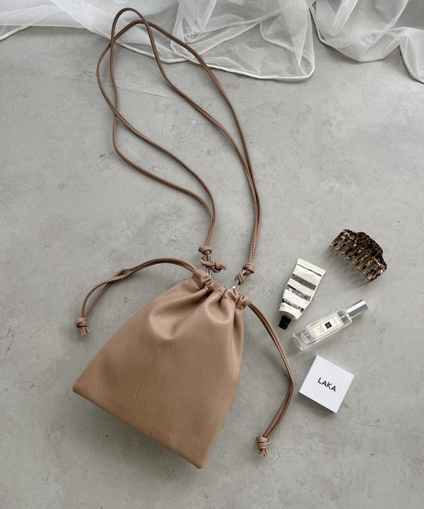 2WAY巾着ミニショルダーバッグ | MD1223002 | ベージュ