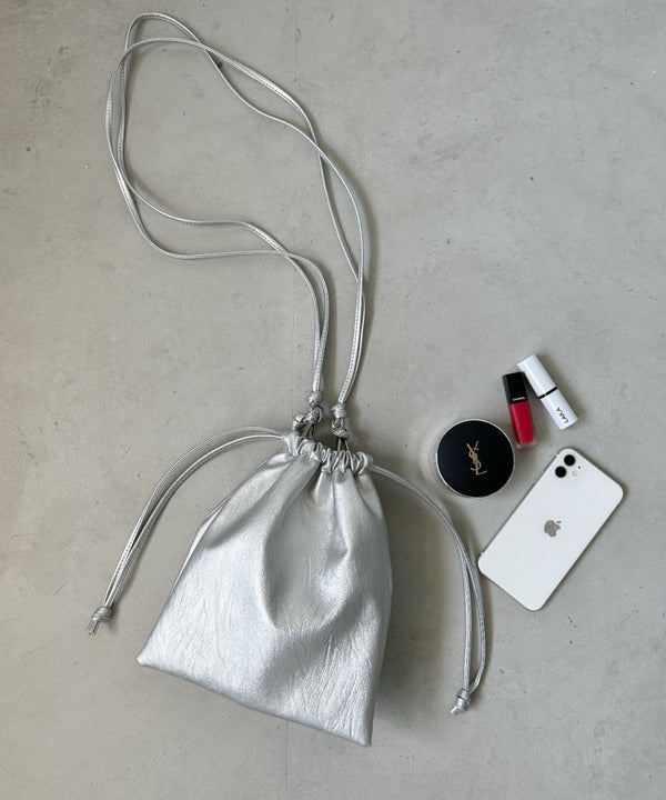 2WAY巾着ミニショルダーバッグ | MD1223002 | シルバー