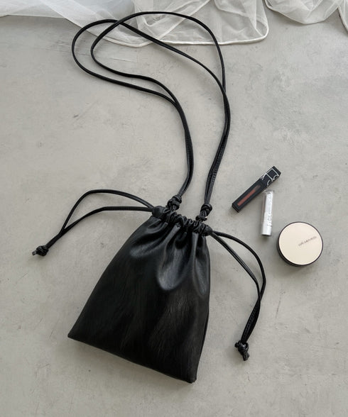 2WAY巾着ミニショルダーバッグ | MD1223002 | ブラック