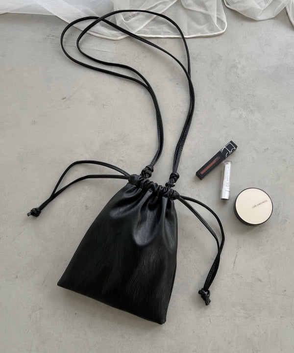 2WAY巾着ミニショルダーバッグ | MD1223002 | ブラック