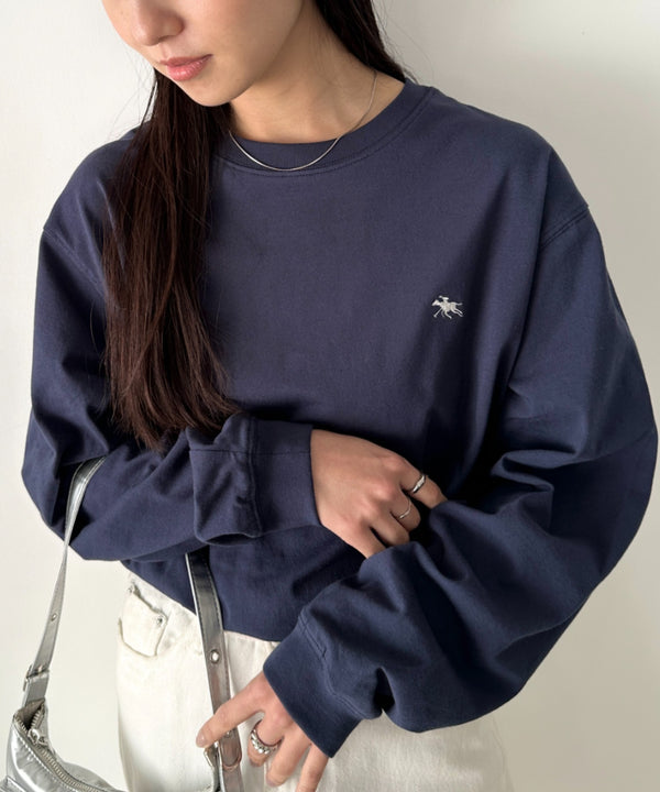 POLO CHAMPS/ポロチャンプス 別注 ワンポイント刺繍 オーバーサイズ ロンT | CL2223297 | ネイビー