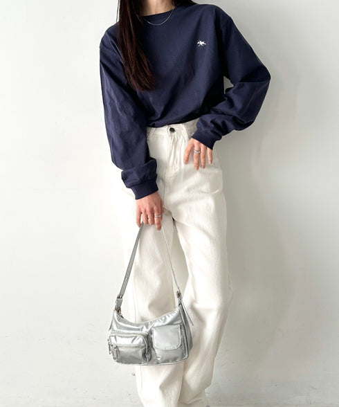 POLO CHAMPS/ポロチャンプス 別注 ワンポイント刺繍 オーバーサイズ ロンT | CL2223297 | ネイビー