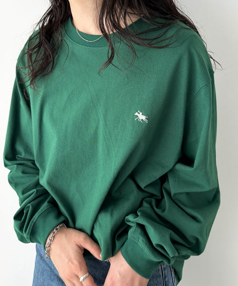 POLOCHAMPS/ポロチャンプス 別注 ワンポイント刺繍 オーバーサイズ ロンT | CL2223297 | ダークグリーン
