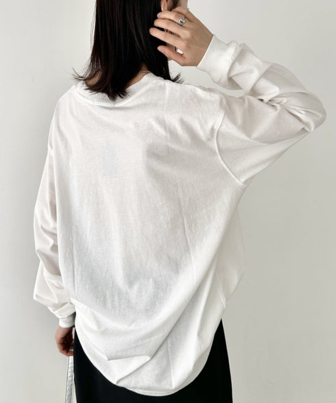 POLO CHAMPS/ポロチャンプス 別注 ワンポイント刺繍 オーバーサイズ ロンT | CL2223297 | ホワイト