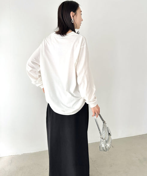 POLO CHAMPS/ポロチャンプス 別注 ワンポイント刺繍 オーバーサイズ ロンT | CL2223297 | ホワイト