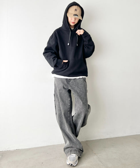 PRO CLUB(プロクラブ)/ヘビーウェイト プルオーバー パーカー 13オンス 裏起毛フーディー /Heavyweight Pullover Hoodie | IM2223001 | ブラック