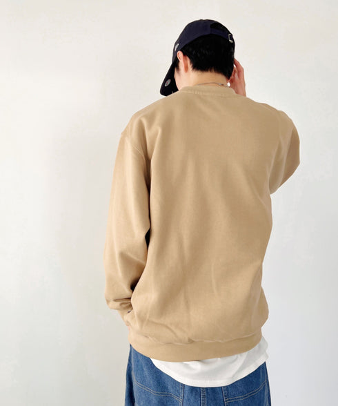 PROCLUB(プロクラブ)/スーパーヘビーウェイト 13オンス クルーネック ビッグ スウェットプルオーバー/Heavyweight Crew Neck Fleece Pullover Sweatshirt | IM2223002 | カーキ