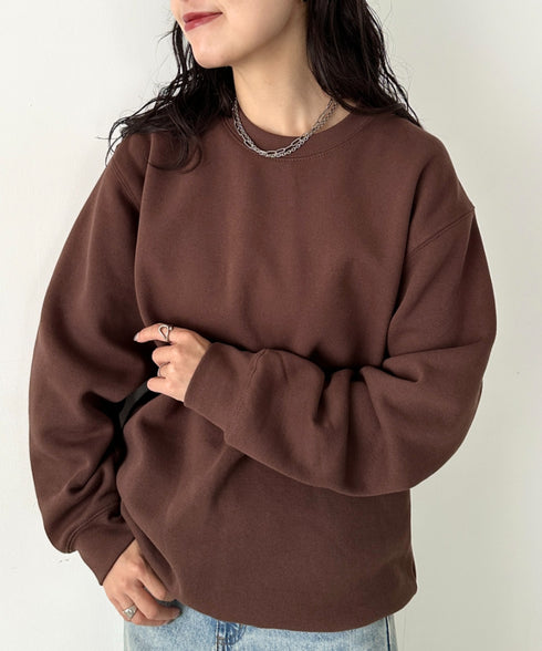 PROCLUB(プロクラブ)/スーパーヘビーウェイト 13オンス クルーネック ビッグ スウェットプルオーバー/Heavyweight Crew Neck Fleece Pullover Sweatshirt | IM2223002 | ブラウン
