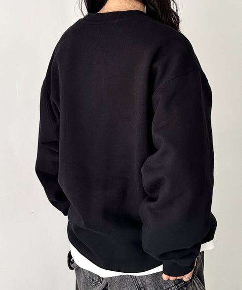 PROCLUB(プロクラブ)/スーパーヘビーウェイト 13オンス クルーネック ビッグ スウェットプルオーバー/Heavyweight Crew Neck Fleece Pullover Sweatshirt | IM2223002 | ブラック