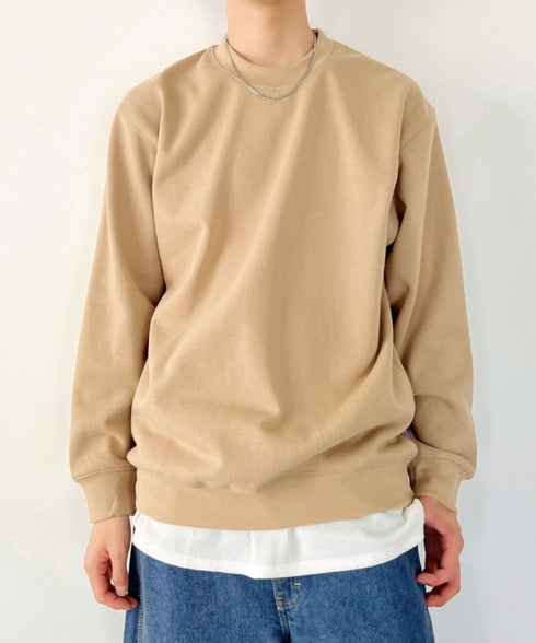 PROCLUB(プロクラブ)/スーパーヘビーウェイト 13オンス クルーネック ビッグ スウェットプルオーバー/Heavyweight Crew Neck Fleece Pullover Sweatshirt | IM2223002 | カーキ