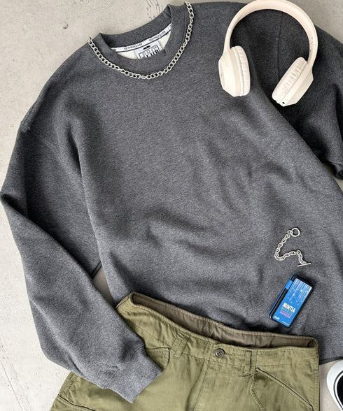 PROCLUB(プロクラブ)/スーパーヘビーウェイト 13オンス クルーネック ビッグ スウェットプルオーバー/Heavyweight Crew Neck Fleece Pullover Sweatshirt | IM2223002 | チャコールグレー