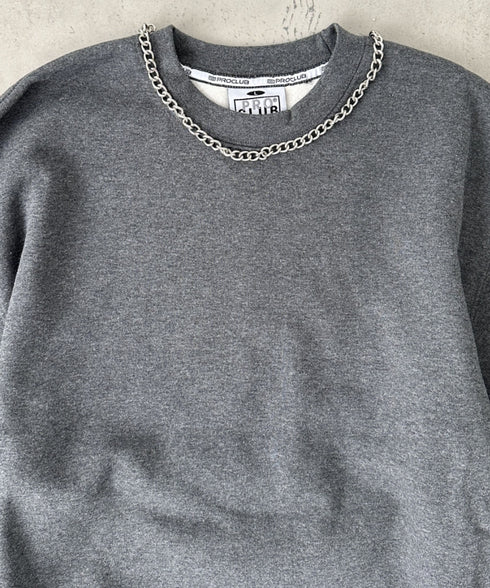 PROCLUB(プロクラブ)/スーパーヘビーウェイト 13オンス クルーネック ビッグ スウェットプルオーバー/Heavyweight Crew Neck Fleece Pullover Sweatshirt | IM2223002 | チャコールグレー