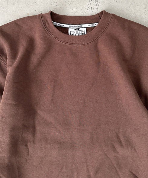 PROCLUB(プロクラブ)/スーパーヘビーウェイト 13オンス クルーネック ビッグ スウェットプルオーバー/Heavyweight Crew Neck Fleece Pullover Sweatshirt | IM2223002 | ブラウン