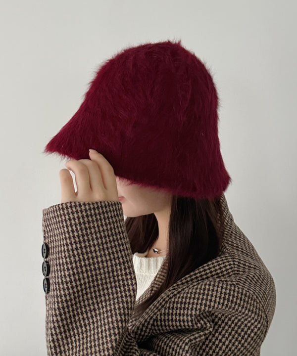 シャギーファーバケットハット | CL5224026 | ワインレッド