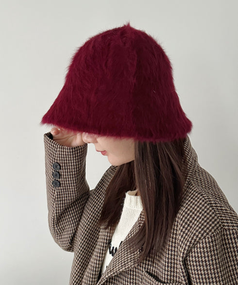 シャギーファーバケットハット | CL5224026 | ワインレッド