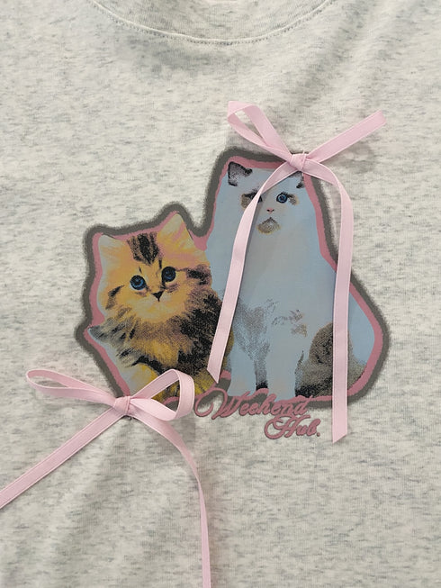 キャットリボンTシャツ | SL2252606 | ライトグレー