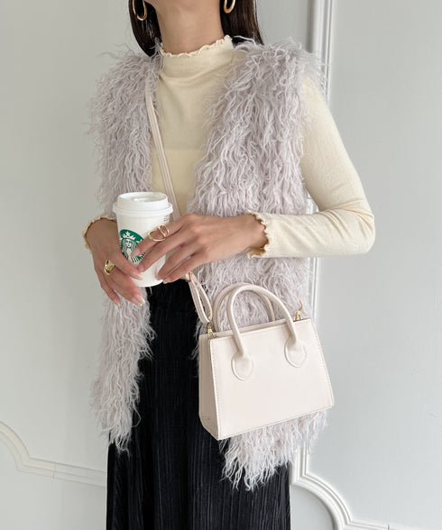 2WAYスクエアミニショルダーバッグ | MD1224002 | アイボリー