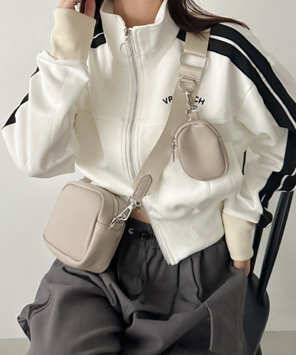 マルチケース付きスクエアショルダーミニボディバッグ | CL1231003 | グレイッシュベージュ