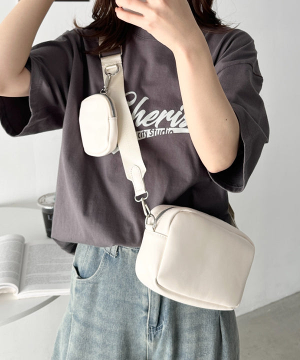 マルチケース付きスクエアショルダーミニボディバッグ | CL1231003 | アイボリー