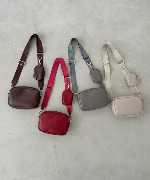 マルチケース付きスクエアショルダーミニボディバッグ | CL1231003 | ブラウン