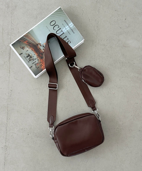 マルチケース付きスクエアショルダーミニボディバッグ | CL1231003 | ブラウン