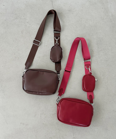 マルチケース付きスクエアショルダーミニボディバッグ | CL1231003 | ブラウン