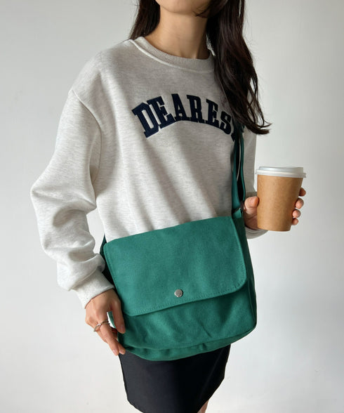 【A4サイズ対応】フラップキャンバススクエアショルダーバッグ | CL1231006 | グリーン