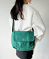 【A4サイズ対応】フラップキャンバススクエアショルダーバッグ | CL1231006 | グリーン